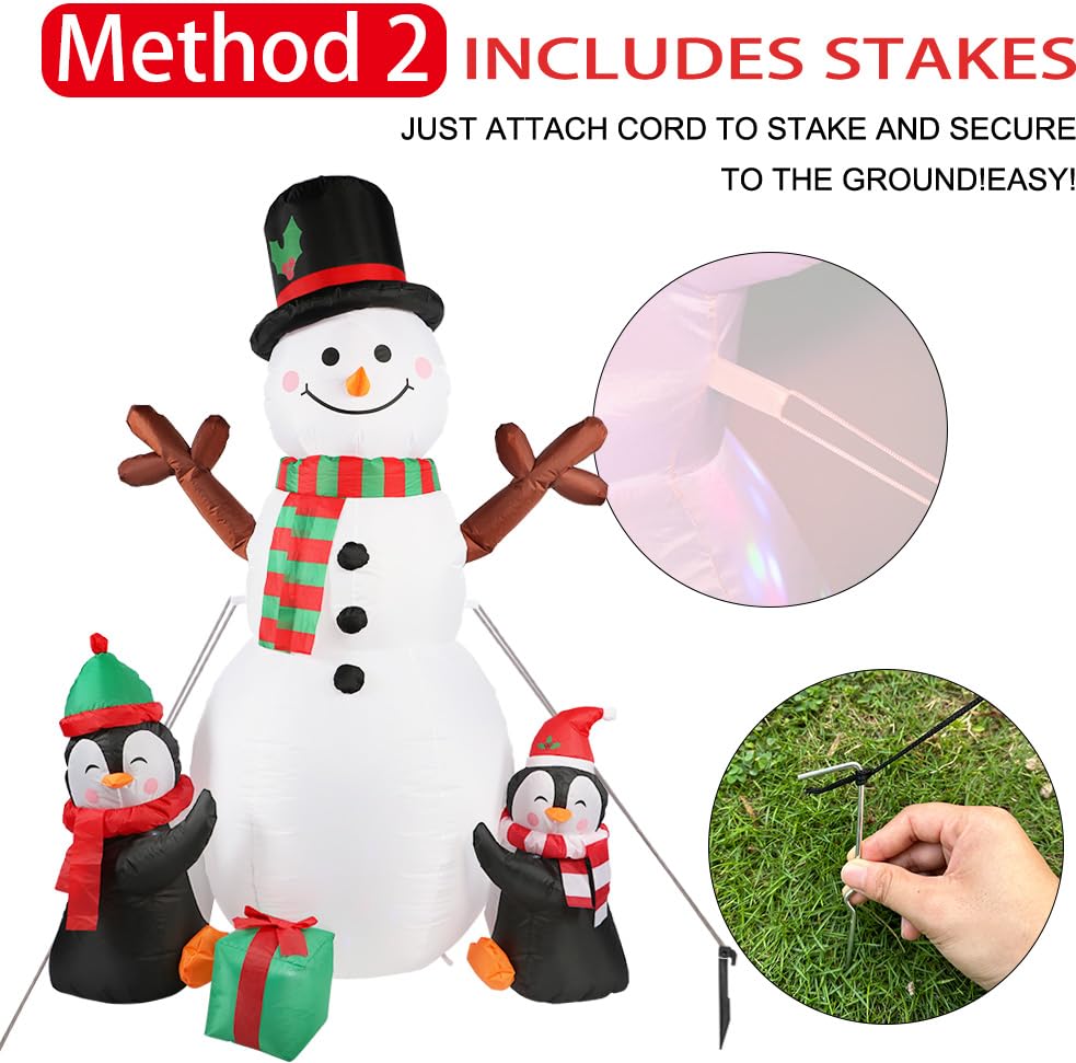 6FT  Snowman Penguin Inflatables Outdoor Decorations