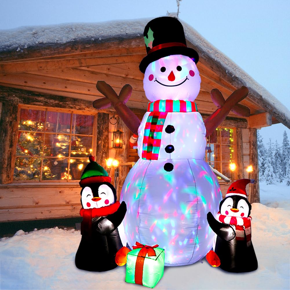 6FT  Snowman Penguin Inflatables Outdoor Decorations