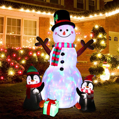 6FT  Snowman Penguin Inflatables Outdoor Decorations