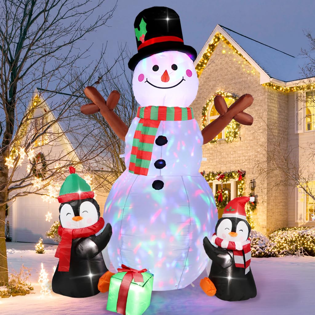 6FT  Snowman Penguin Inflatables Outdoor Decorations