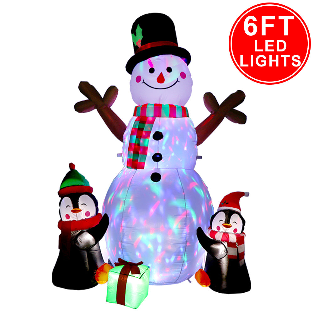 6FT  Snowman Penguin Inflatables Outdoor Decorations