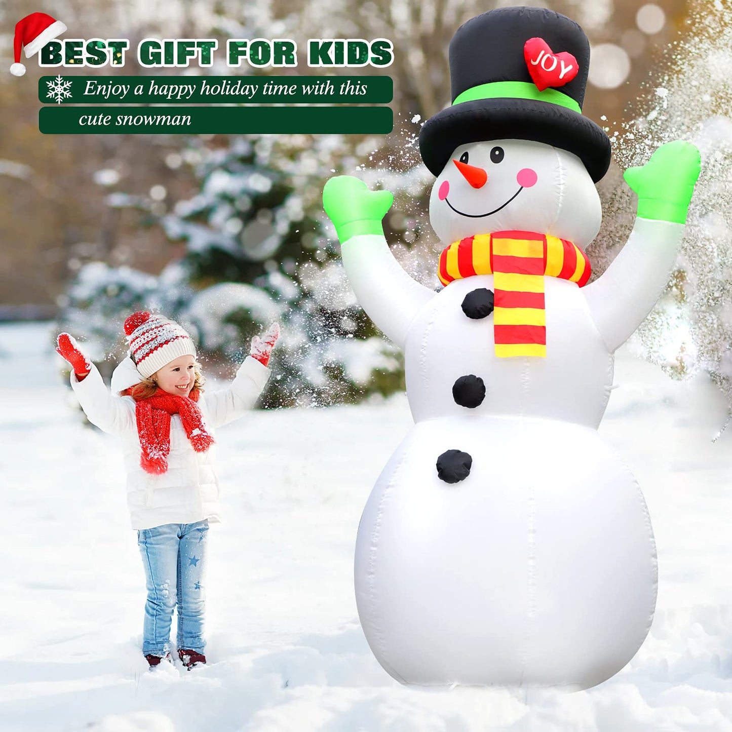 7 FT Giant Snowman InflatablesOutdoor Decorations